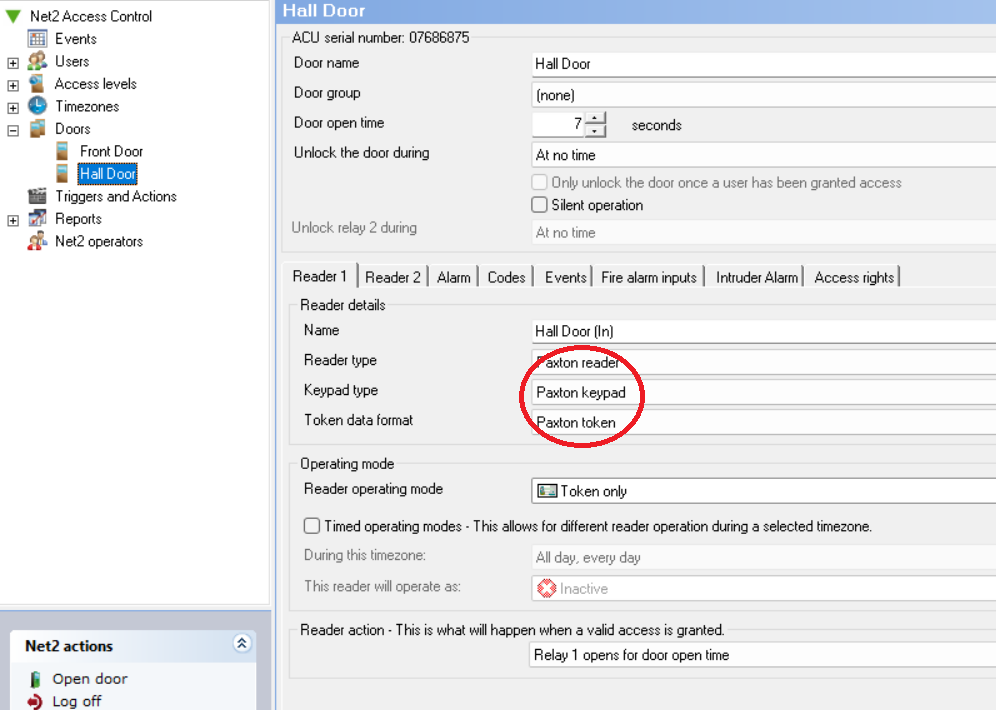 Net2 configuration