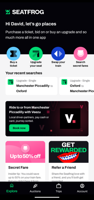 SeatFrog app