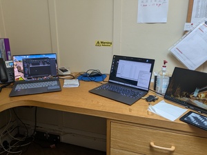 Laptop set up taking place 